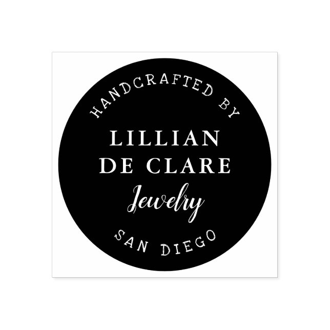 Sello De Caucho Diseñado por, Su Nombre De Negocio, Ubicación (Impresión)