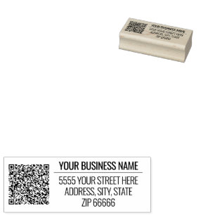 Sello De Caucho Diseñar la plantilla de marca de goma de código QR
