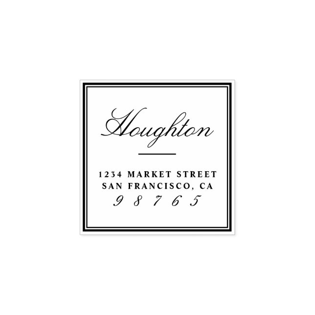 Sello De Caucho Diseñar su propia dirección de devolución de nombr (Impresión)