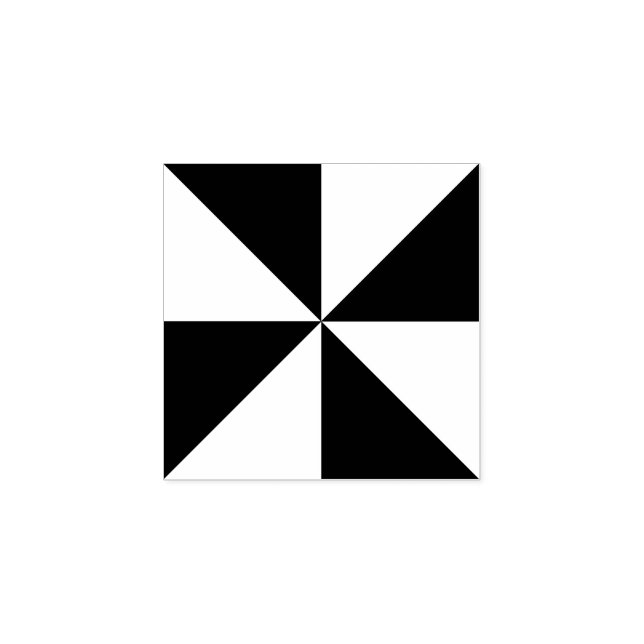 Sello De Caucho Diseño de artesanías de arte cuadrado de triángulo (Impresión)