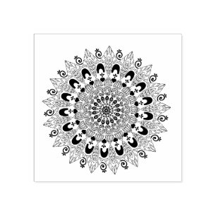 Sello De Caucho Diseño de flores de Mandala