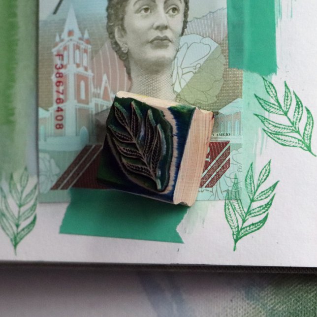 Sello De Caucho Diseño de la hoja de arte natural (Subido por el creador)