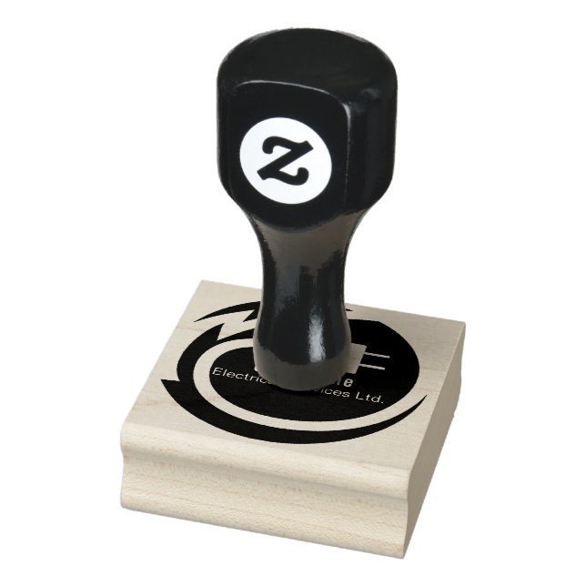 Sello De Caucho Diseño de logotipo eléctrico (Sello)