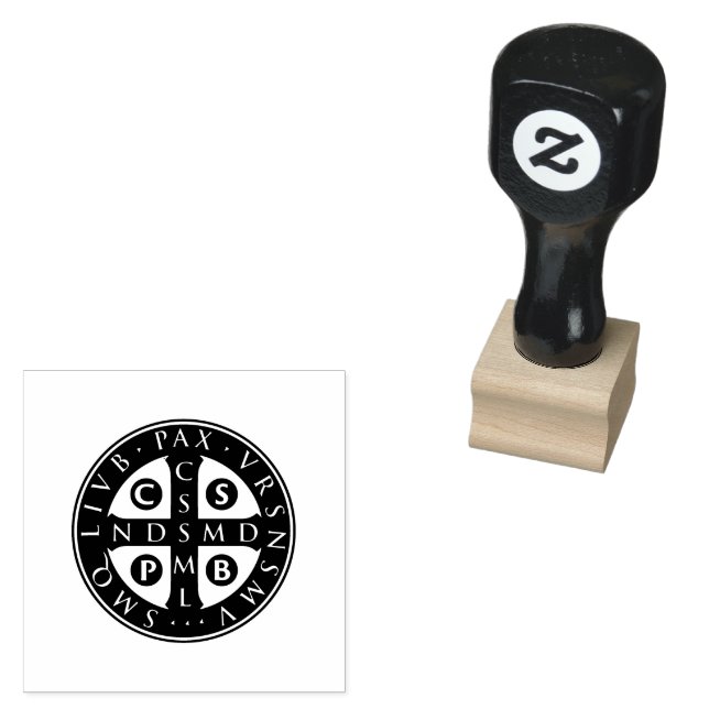 Sello De Caucho Diseño de medallas de San Benedicto (Sellado)