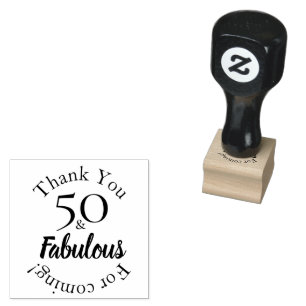 Sello De Caucho Diseño de mensaje de favor moderno 50 y fabuloso