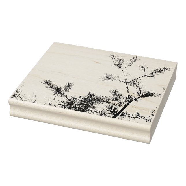 Sello De Caucho Diseño de miembros de cono de pino (Sello)