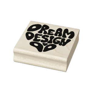 Sello De Caucho Diseño de sueños y tipografía de letras a mano