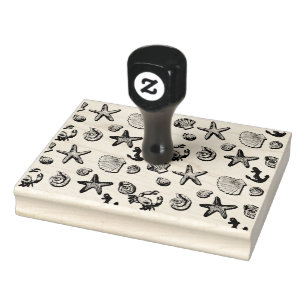 Sello De Caucho Diseño sencillo de playa