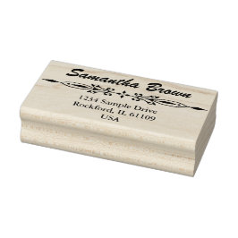 Sello De Caucho Diseño simple con frontera vintage + tus ideas