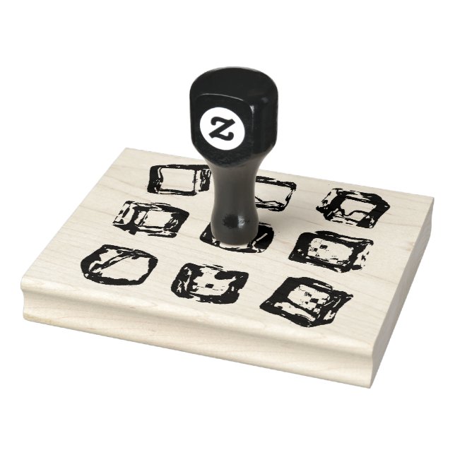 Sello De Caucho Diseño vectorial de cubos de hielo (Sello)