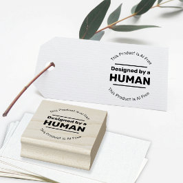 Sello De Caucho Diseño y creación de seres humanos sin IA - Mensaj
