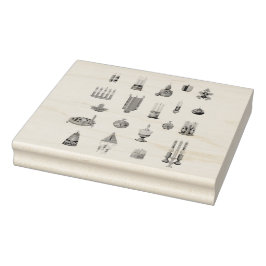 Sello De Caucho Diseños inspirados en Kwanzaa Estampado de Wood Ar