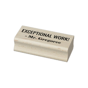 Sello De Caucho Diversión "¡TRABAJO EXCEPCIONAL!" + Personalizado