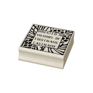 Sello De Caucho Donado en la placa de la memoria