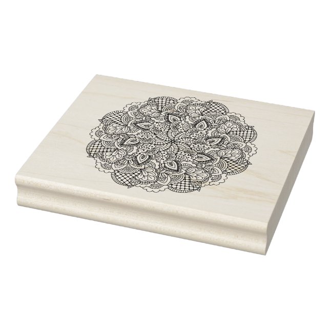 Sello De Caucho Doodle redondo (Sello)