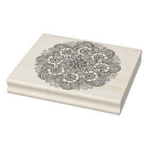 Sello De Caucho Doodle redondo del diseño