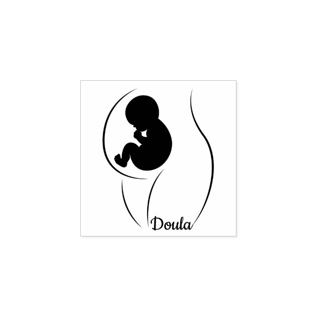 Sello De Caucho Doula Embarazada (Impresión)
