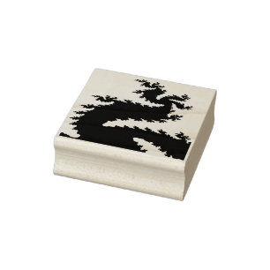 Sello De Caucho Dragon Fractal Fractal de Año Nuevo Chino Stamp