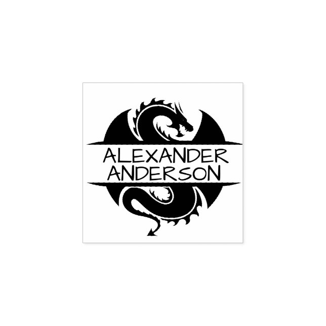 Sello De Caucho Dragon Slayer Personaliza (Impresión)