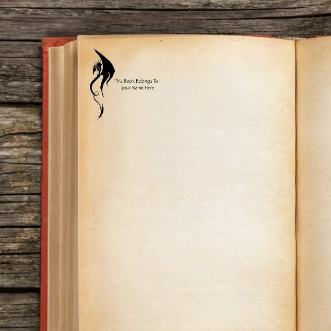 Sello De Caucho Dragón Tribal Blanco y Negro (Subido por el creador)