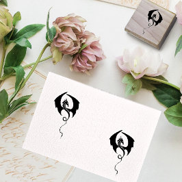 Sello De Caucho Dragón tribal negro