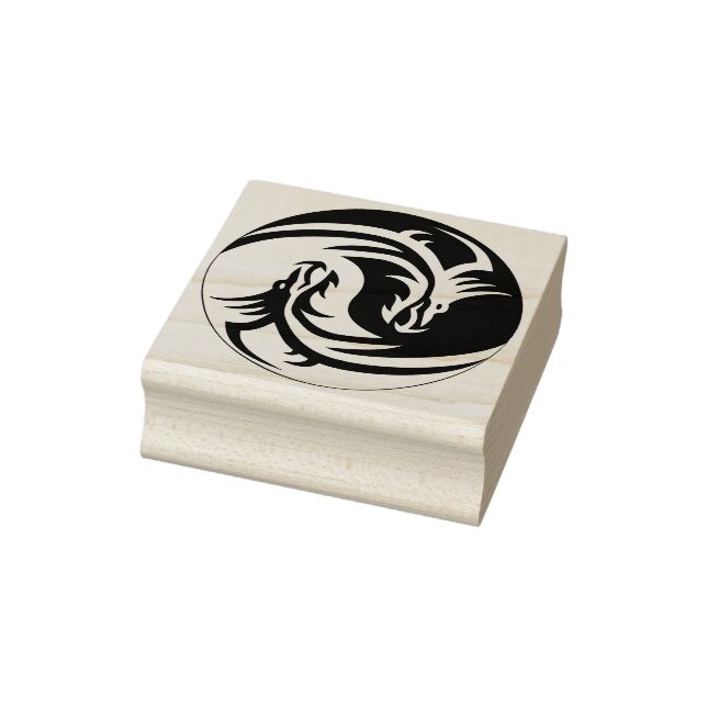 Sello De Caucho Dragon Yin Yang Rubber Stamp (Sello)