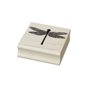 Sello De Caucho dragonfly Bug Inspire fauna Silhouette art