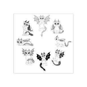 Sello De Caucho Dragons little cute