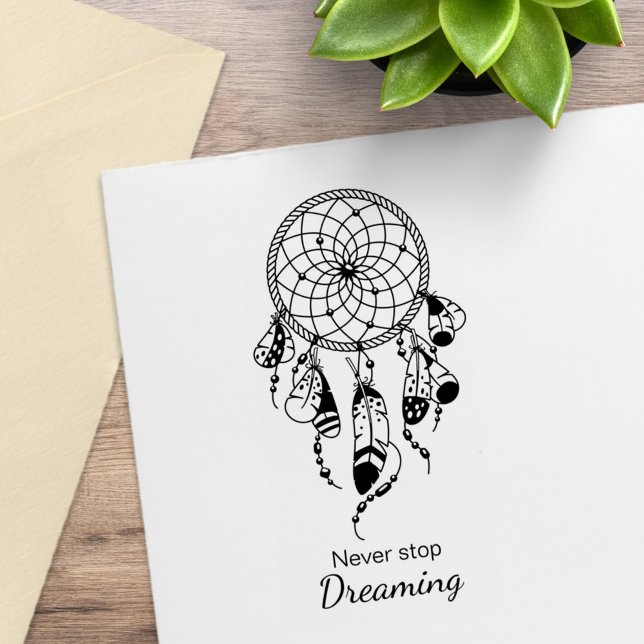 Sello De Caucho Dreamcatcher Boho tribal (Subido por el creador)
