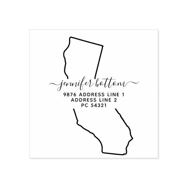 Sello De Caucho EE.UU.: Firma de negocios California (Impresión)