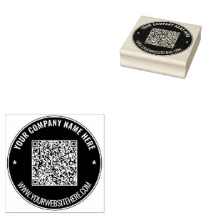 Sello De Caucho Ejemplo de marca de goma de goma de código QR