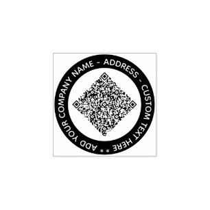 Sello De Caucho Ejemplo de marca de goma de redondeo de color QR d