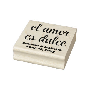 Sello De Caucho El amor es dulce boda en la recepción