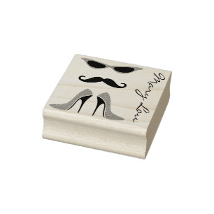 Sello De Caucho El aspecto perfecto en negro y rojo + tu espalda y