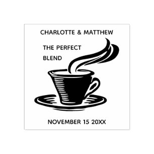 Sello De Caucho El Boda de té de café perfecto