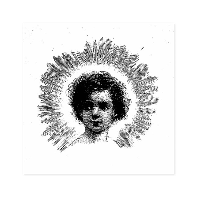 Sello De Caucho El Cristo niño cristiano religioso (Impresión)