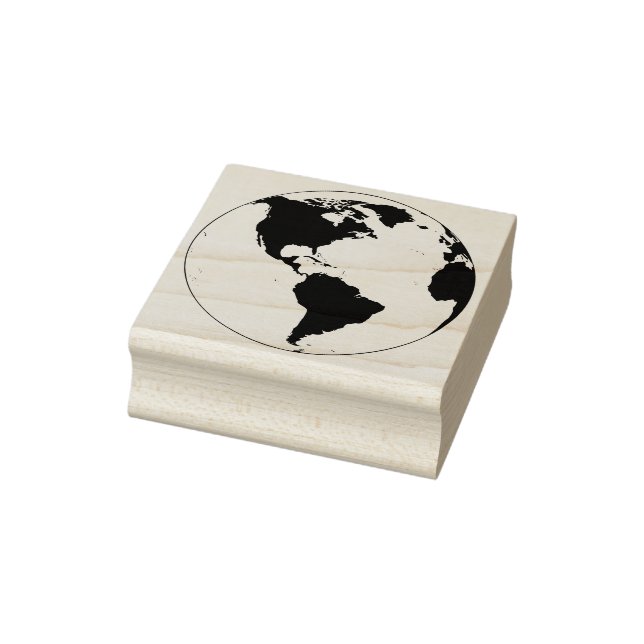 Sello De Caucho El globo terrestre, una impresión mundial (Sello)