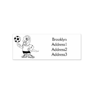 Sello De Caucho El gracioso personalizado de fútbol del dragón Kom
