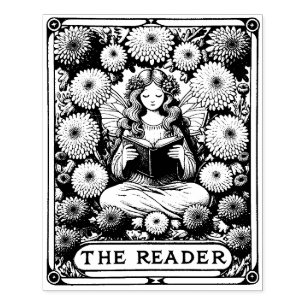 Sello De Caucho El hada de la tarjeta de lector Tarot