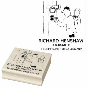 Sello De Caucho El herrero desbloquea una puerta de la iglesia