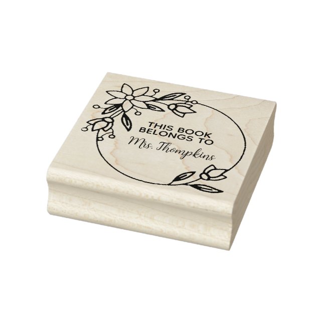 Sello De Caucho El libro de profesores pertenece al libro de nombr (Sello)