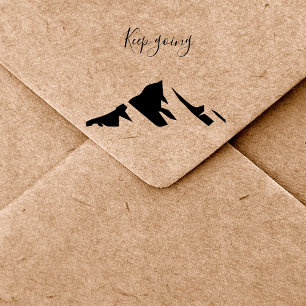 Sello De Caucho El negro moderno sigue andando simple