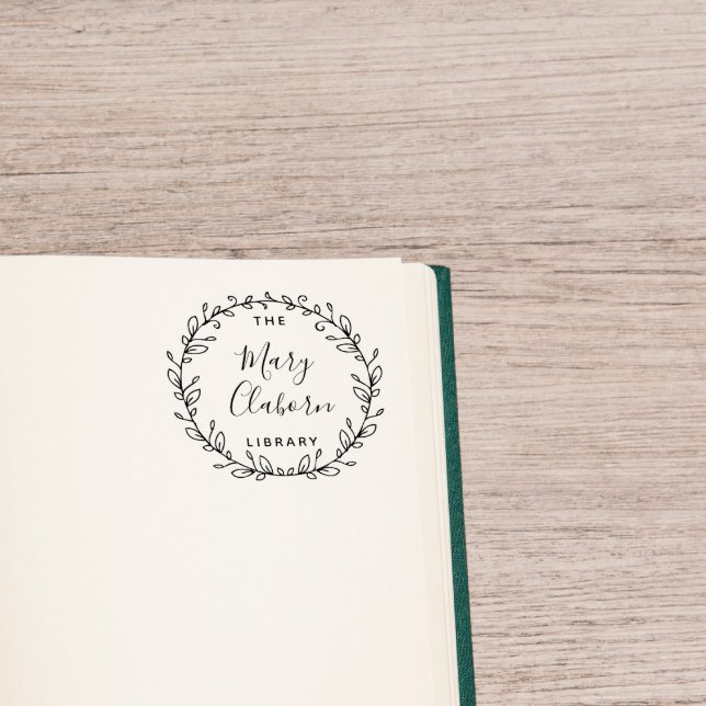 Sello De Caucho El Nombre Personalizado Moderno Sale De La Bibliot (Subido por el creador)