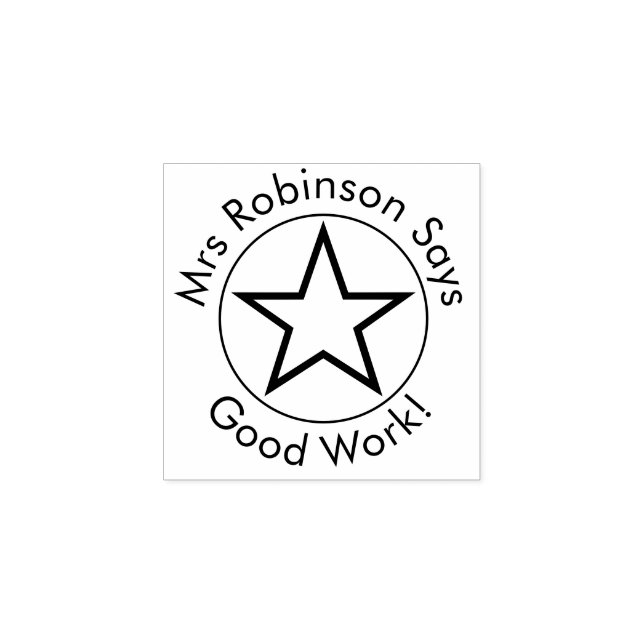 Sello De Caucho El profesor dice buen trabajo (Impresión)