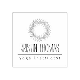 Sello De Caucho El Sol Bohemio Mandala Personalizado