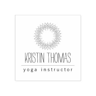 Sello De Caucho El Sol Bohemio Mandala Personalizado