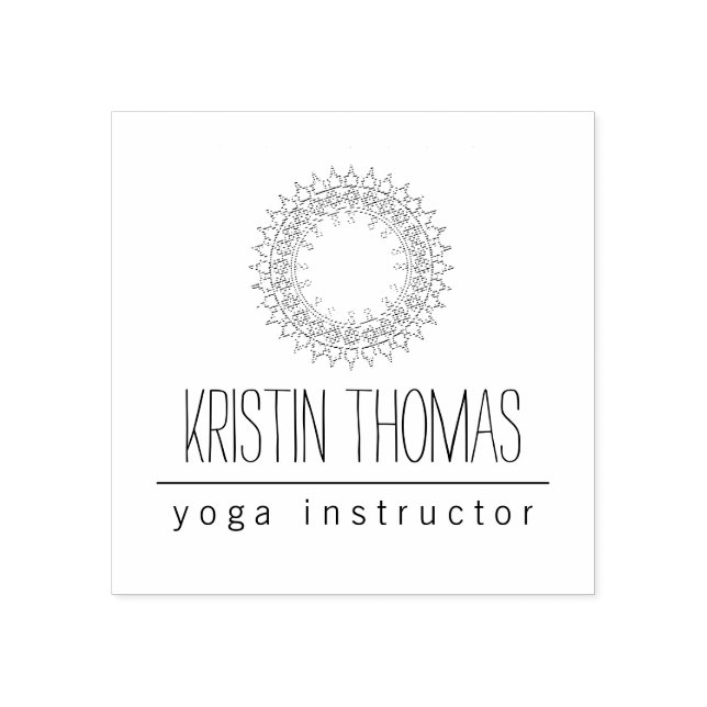 Sello De Caucho El Sol Bohemio Mandala Personalizado (Impresión)