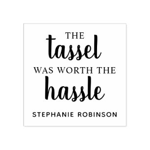 Sello De Caucho El Tassel Valía La Pena Madera Personalizado