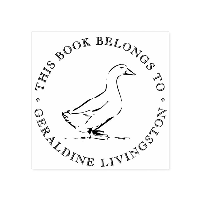 Sello De Caucho El timbre del libro del Personalizado de oca (Impresión)