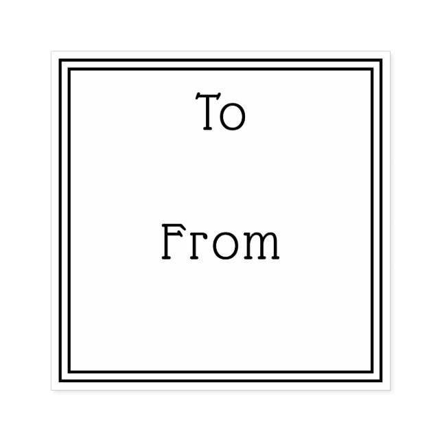 Sello De Caucho Elegancia simple a partir de regalo (Impresión)